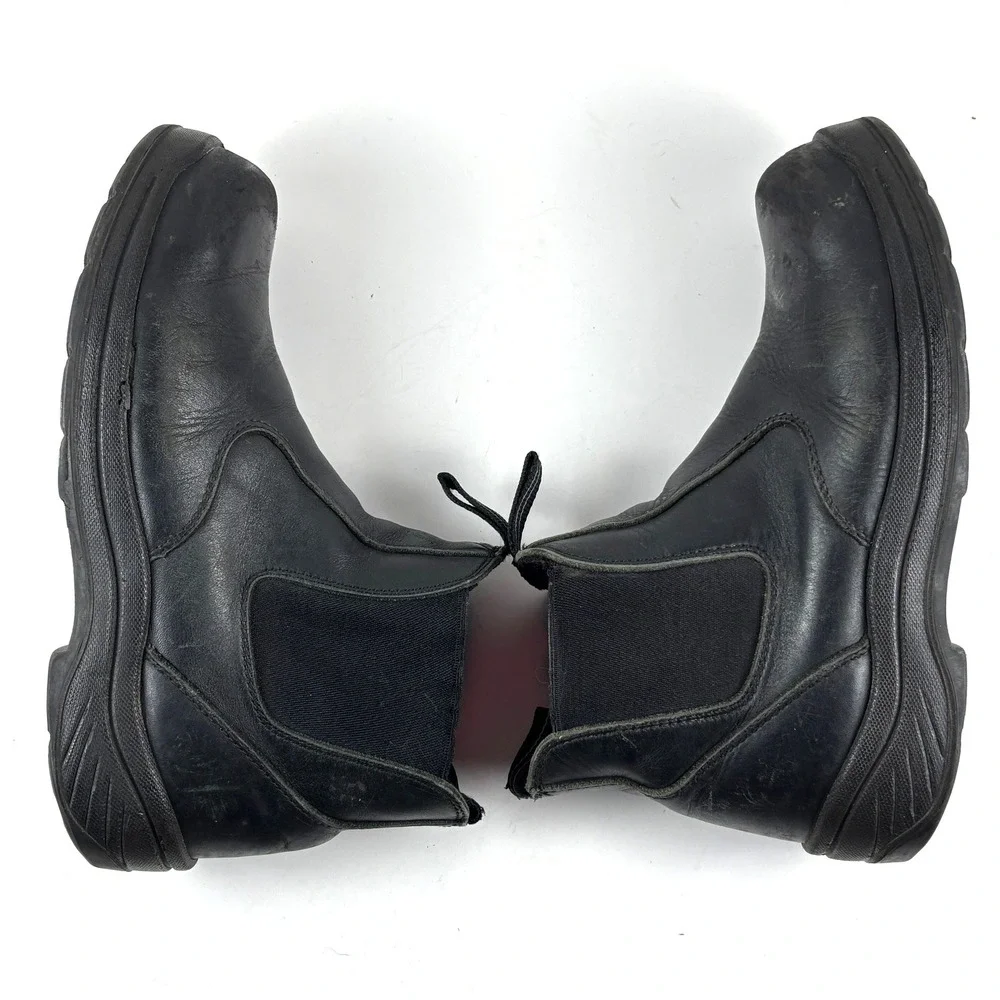 Thorogood Chelsea Work Boots Mens 8.5 Black Leather Good Slip‎ Resistant